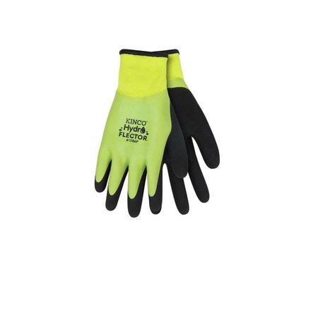 KINCO Hydroflector Men's Knit Wrist Cuff Waterproof Gloves Black/Green L 1 pair 1786P-L